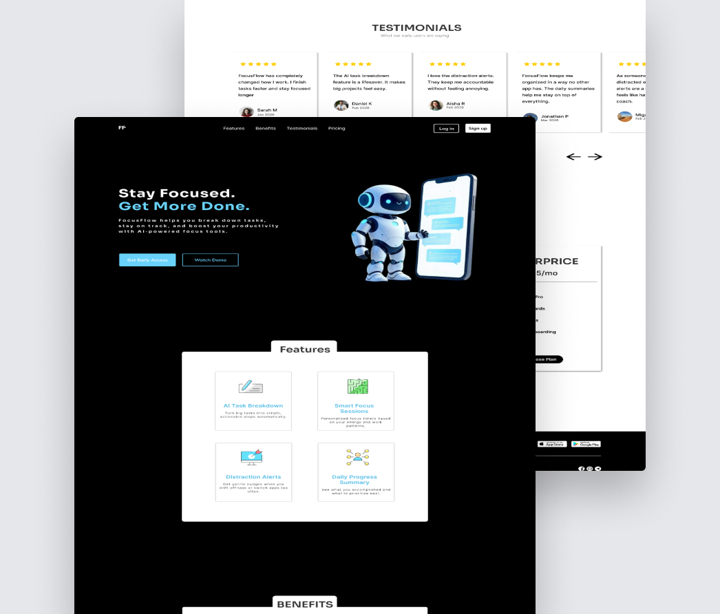 A mockup of a project