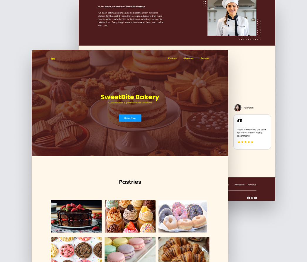 A mockup of a project