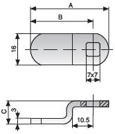Abloy bent cam dimensions