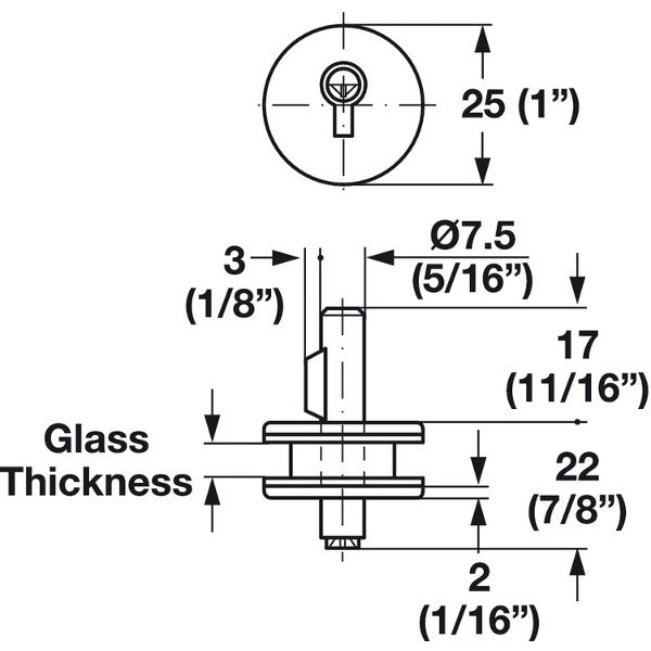 Armstrong Sliding Glass Door Lock – product view
