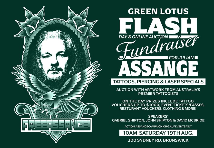 The Green Lotus Flash Day Fundraiser for Julian Assange
