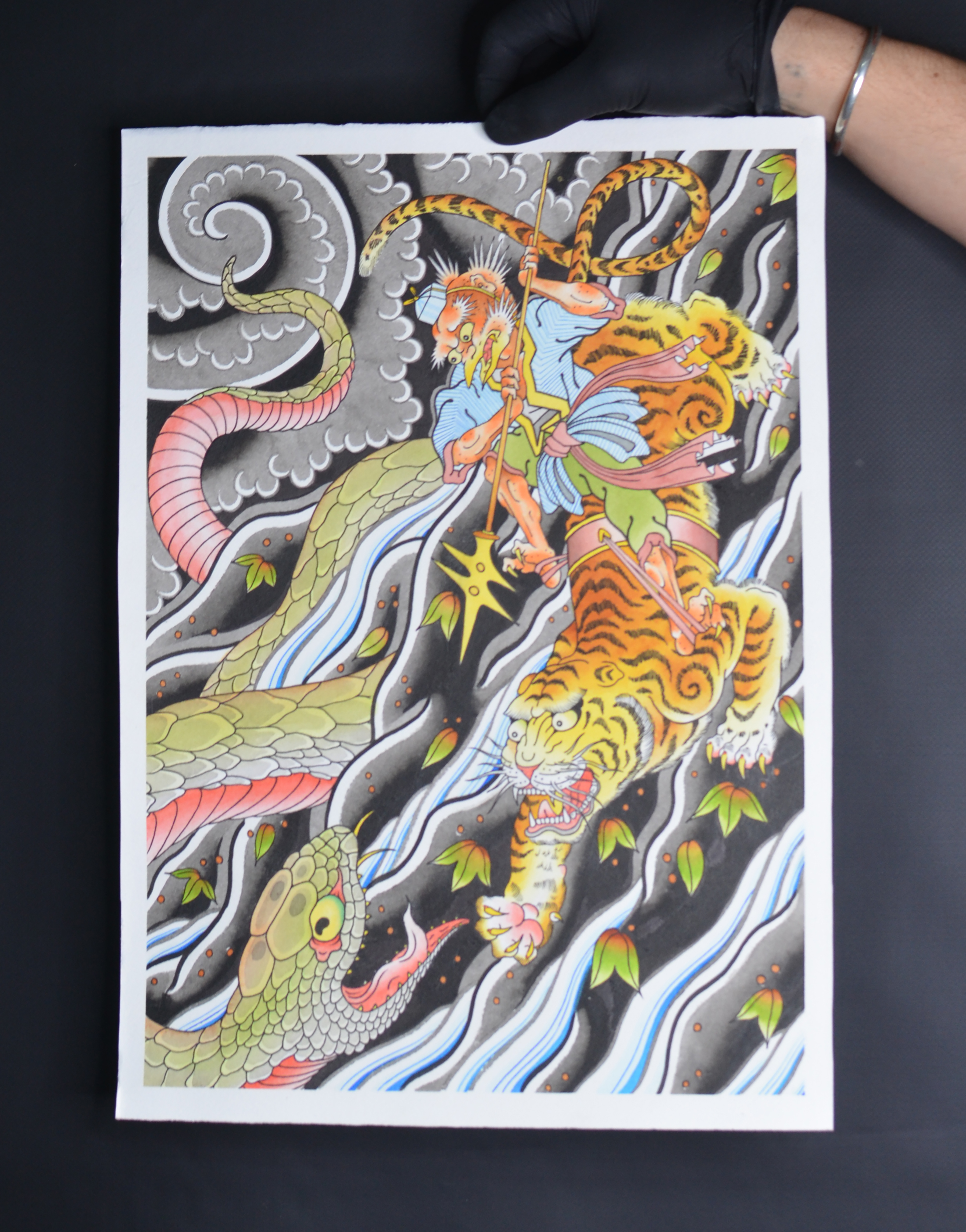 'Tengu Awakening The Slumbering Snake' A3 Print