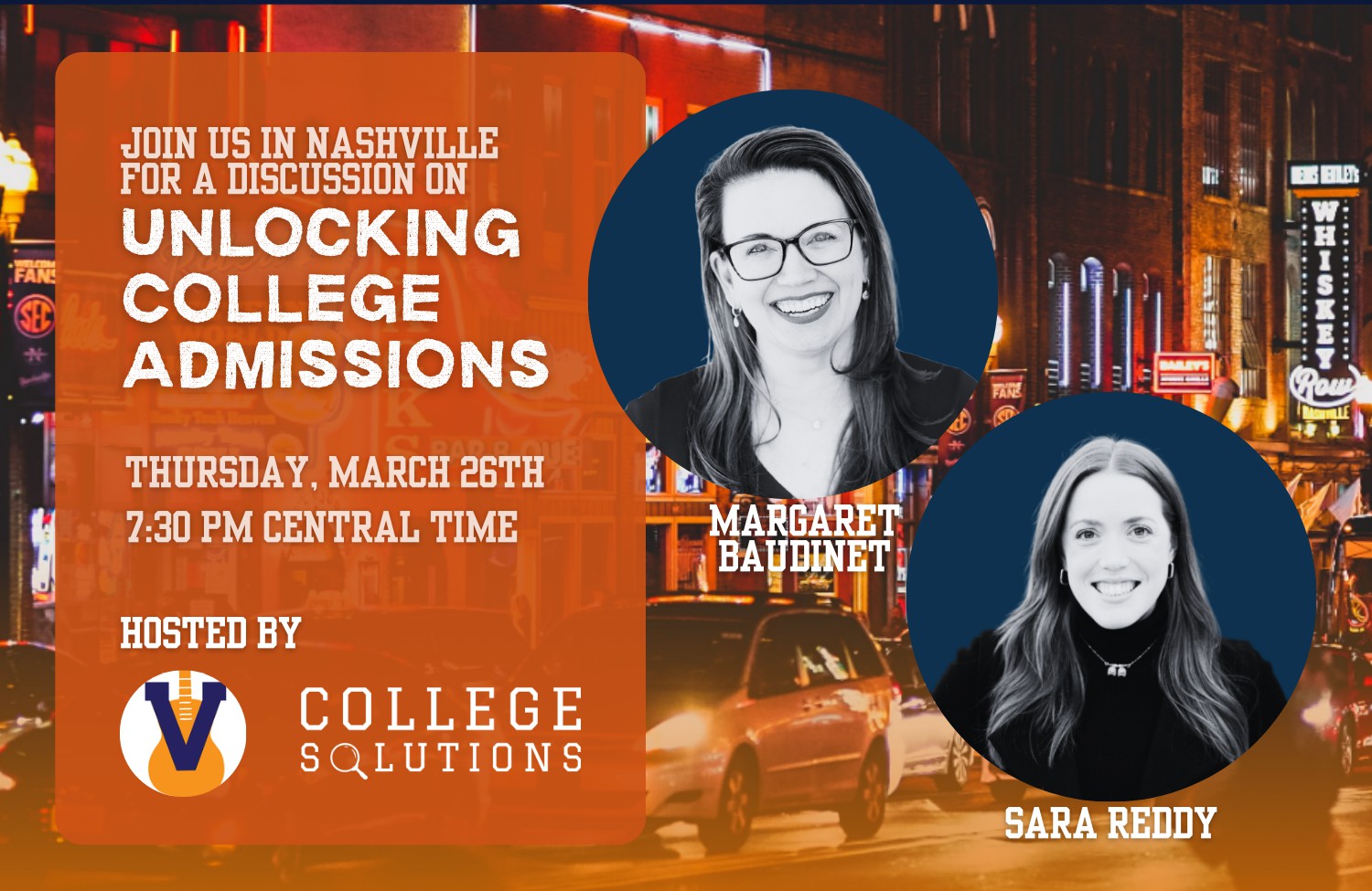 Unlocking College Admissions Nashville Event Banner