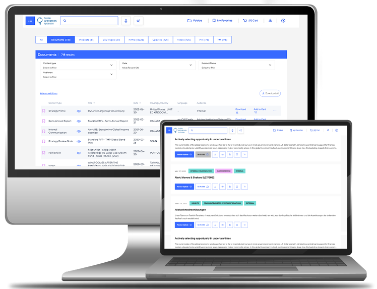 Global Information Portal mockup