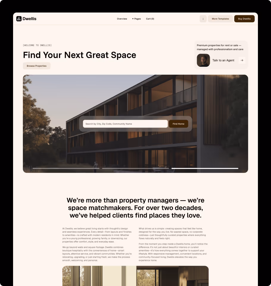 property portfolios page preview