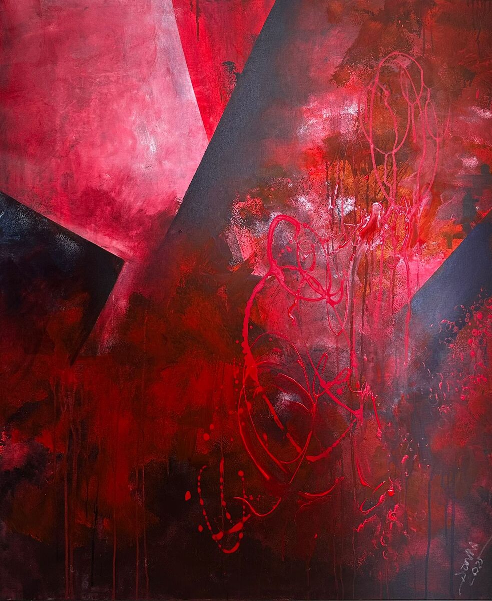Presence by Donna Pace, a quiet abstract acrylic painting on canvas