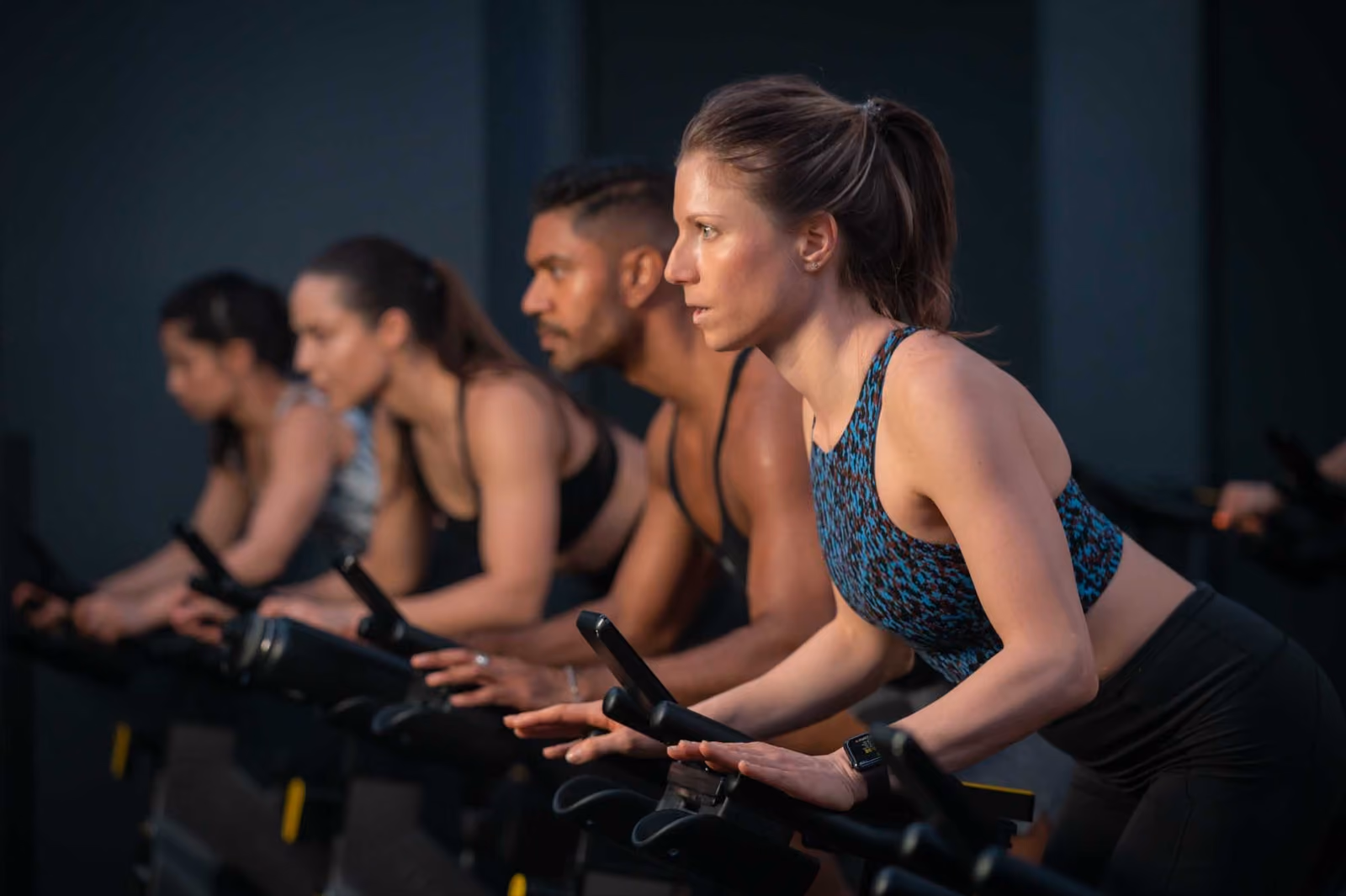 Studio fitness cycle class at Altea