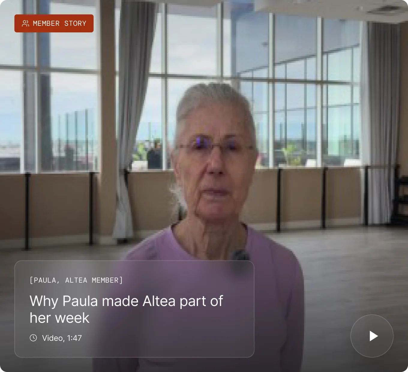 Paula, an Altea member, sharing her story