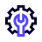 Gear and wrench integration icon