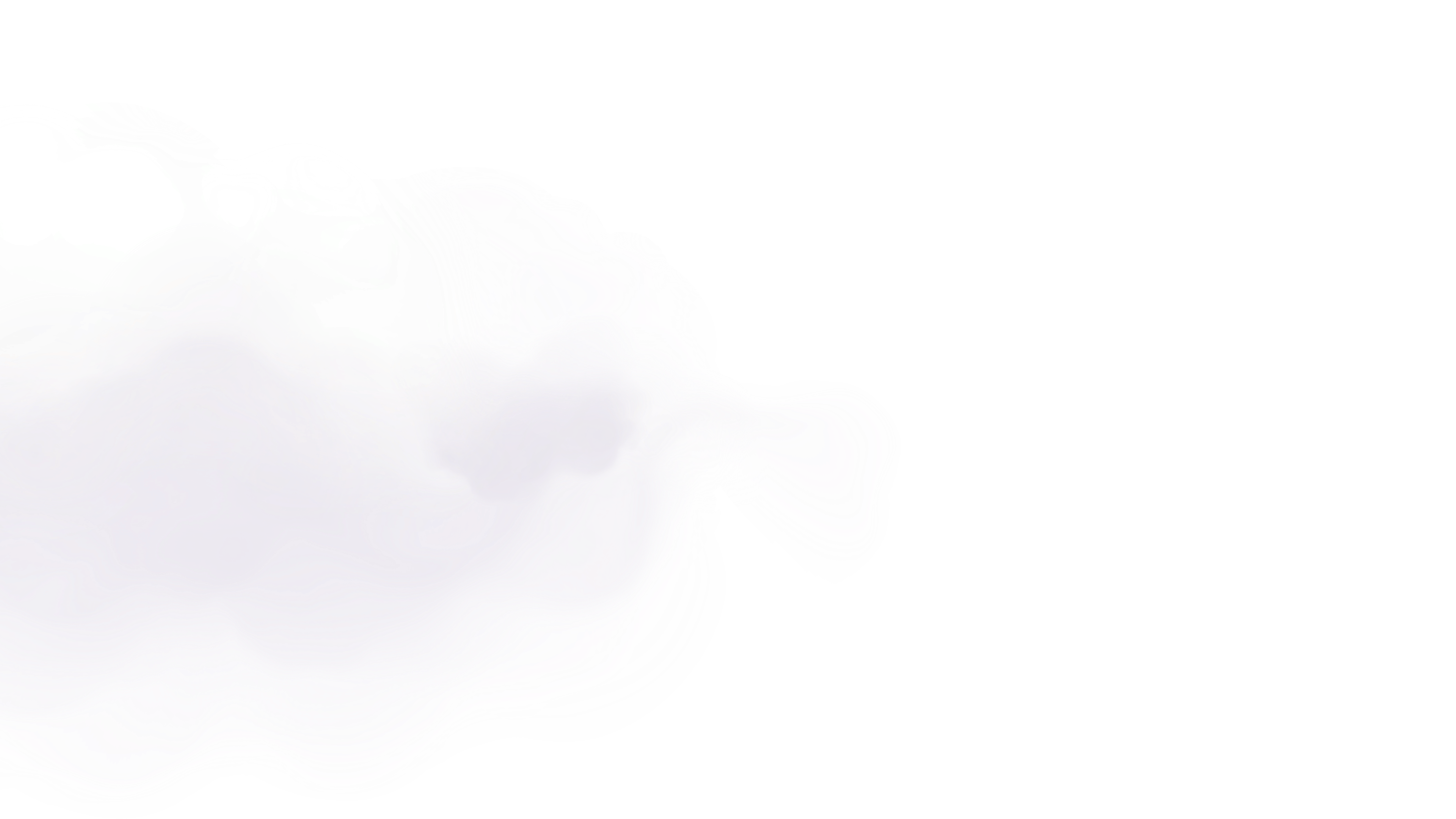 Large white cloud with soft edges on a transparent or black background.