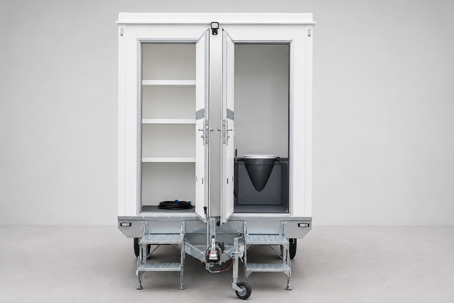 schaftwagen 4 meter met toilet en berging