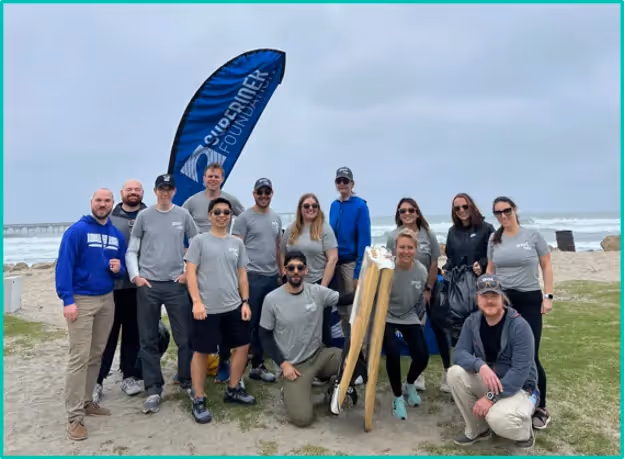 Good.Lab team at a beach clean up.