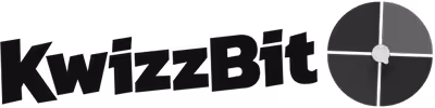 KwizzBit logo with stylized target symbol on the right.