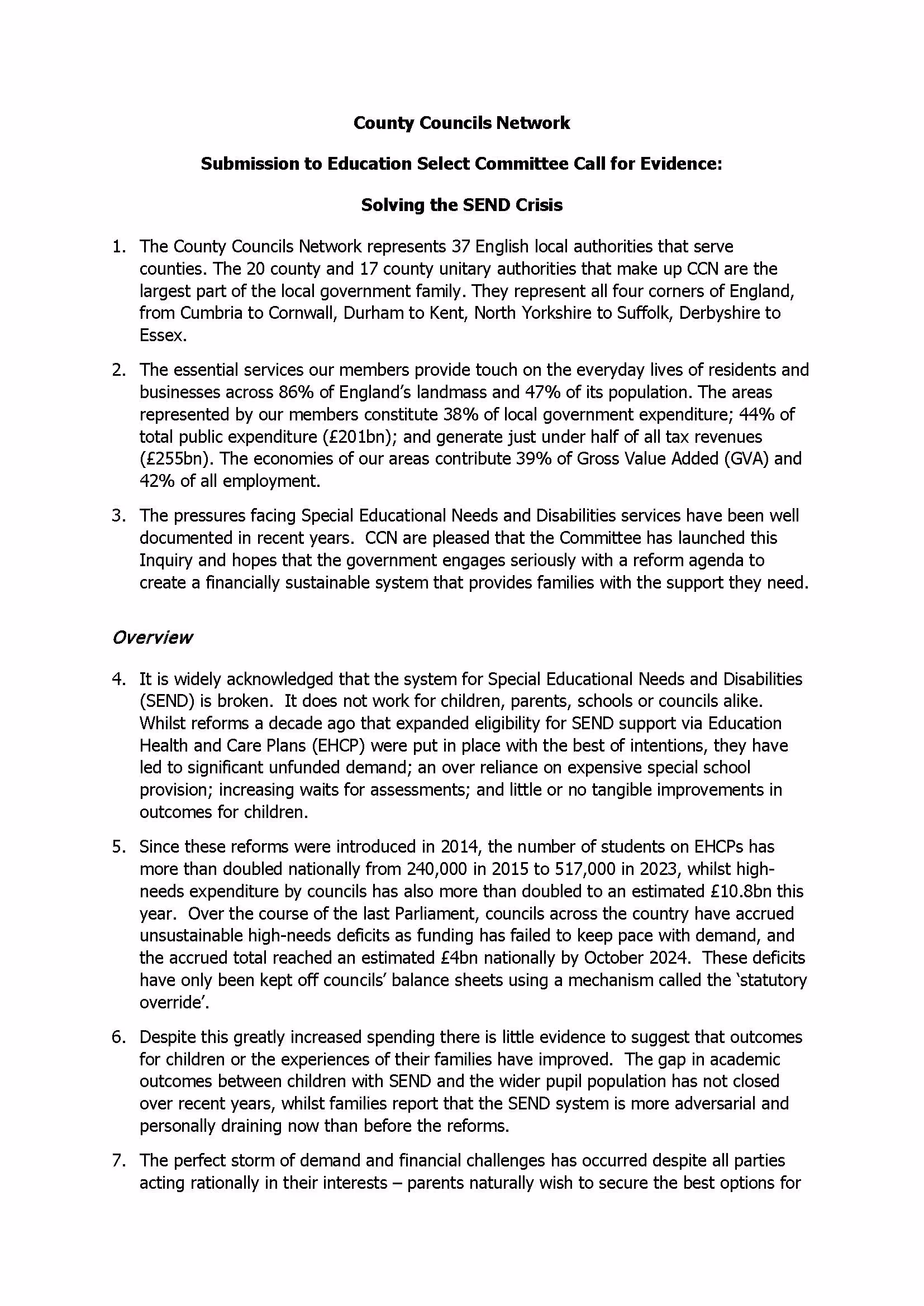Education Select Committee evidence: solving the SEND crisis