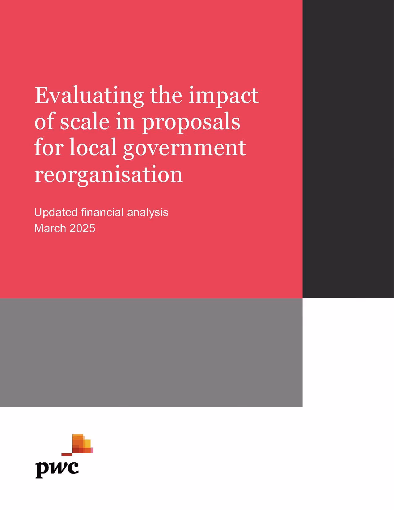 PwC: Evaluating the impact of scale in proposals for local government reorganisation