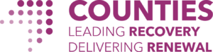 Counties Leading Recovery Delivering Renewal logo with purple dots