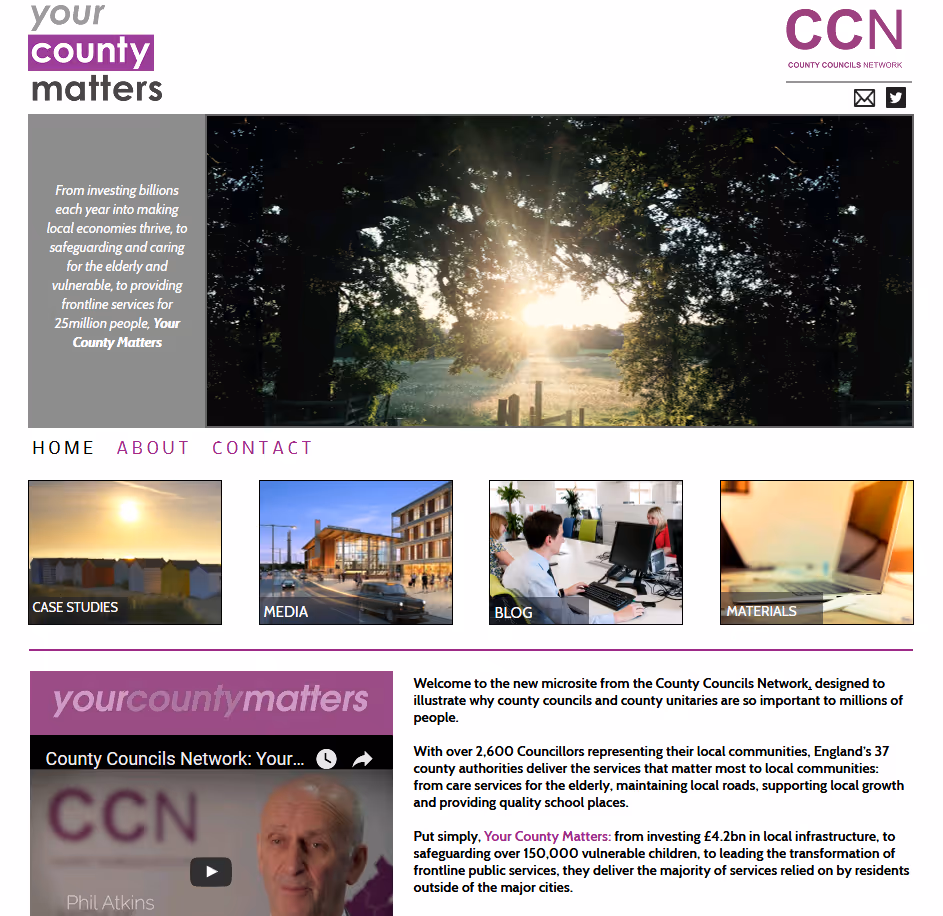 Your County Matters microsite launched