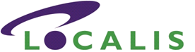 Localis logo with green text and purple circular design element
