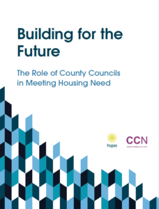 Building for the Future report cover about county councils and housing needs