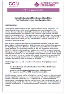 CCN Analysis document on special educational needs and disability briefing.