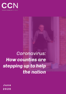 Coronavirus infographic showing counties stepping up to help nation, June 2020