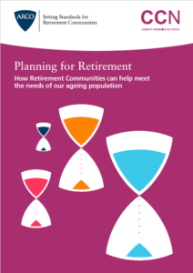 Planning for Retirement infographic with hourglass and shield design elements