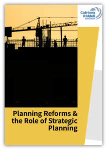 Planning Reforms and the Role of Strategic Planning book cover with industrial construction crane silhouette