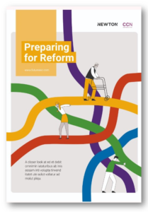 Preparing for Reform cover with colorful ribbons and figure climbing ladder illustration.