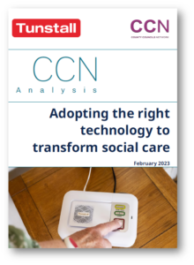 Tunstall CCN Analysis guide on adopting technology for transforming social care delivery