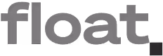 Float logo text in lowercase gray letters with a period at the end.