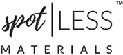 Spot Less Materials logo with stylized black text.