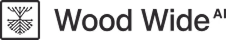 Wood Wide logo with stylized tree and shield icon to the left of the text.