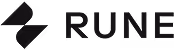 Rune company logo featuring a stylized star and the word RUNE in bold letters.