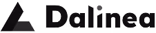 Dalinea logo with stylized triangular symbol and bold black text.