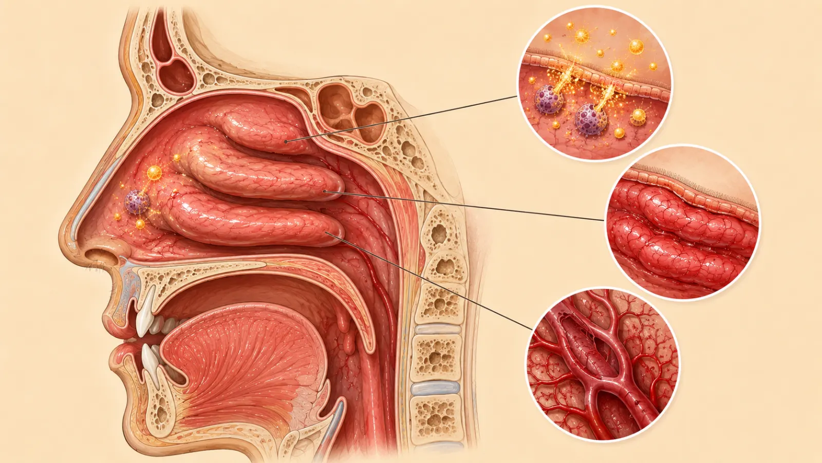 Nasal passages anatomy diagram