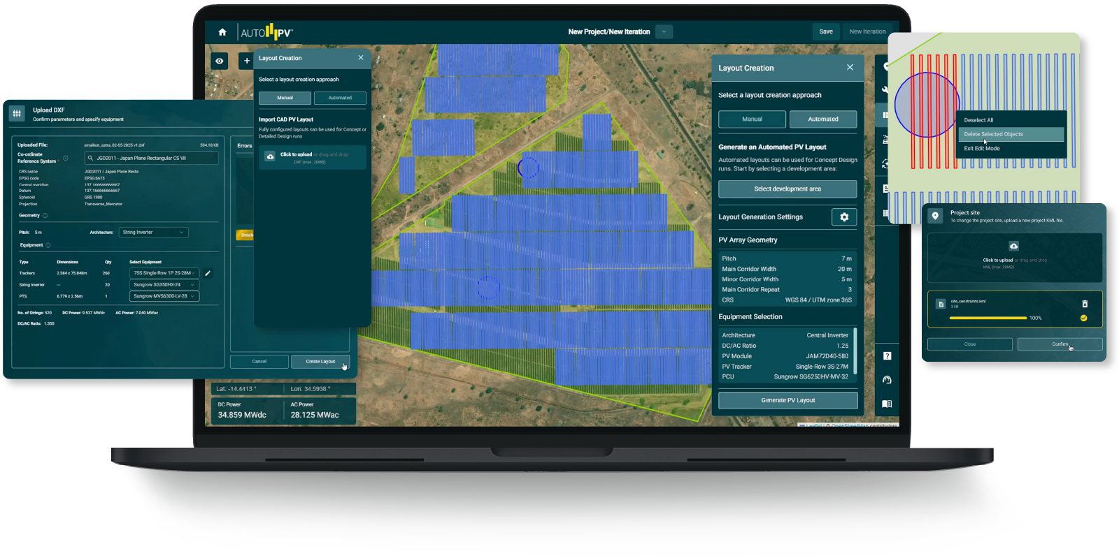AutoPV utility-scale PV design software App