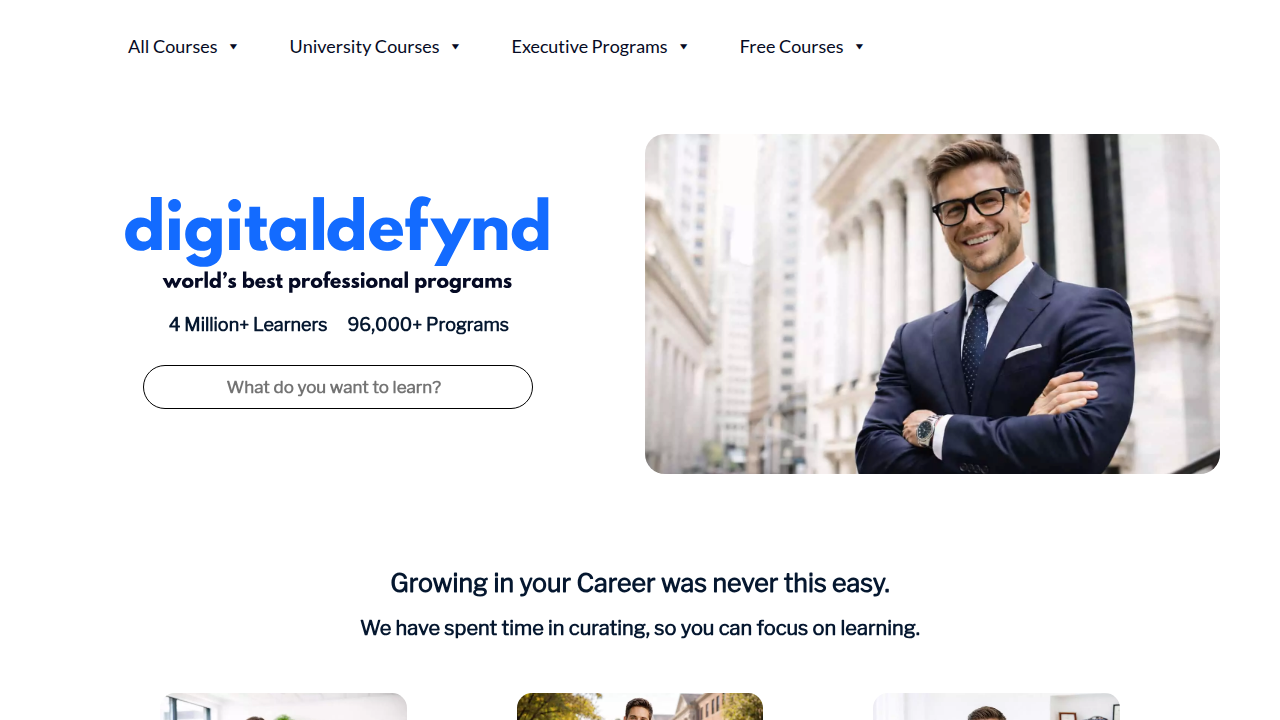 The Digital Defynd website, offering resources and case studies on generative AI applications.