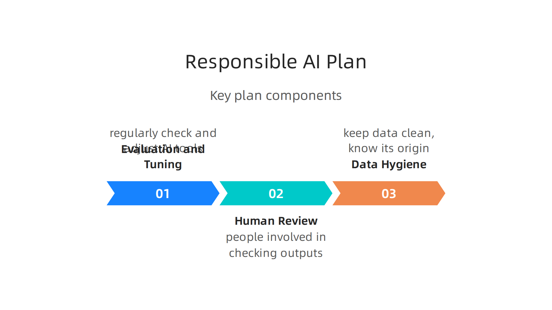 Key components of an operational plan for organizations to responsibly implement and manage AI detection systems.