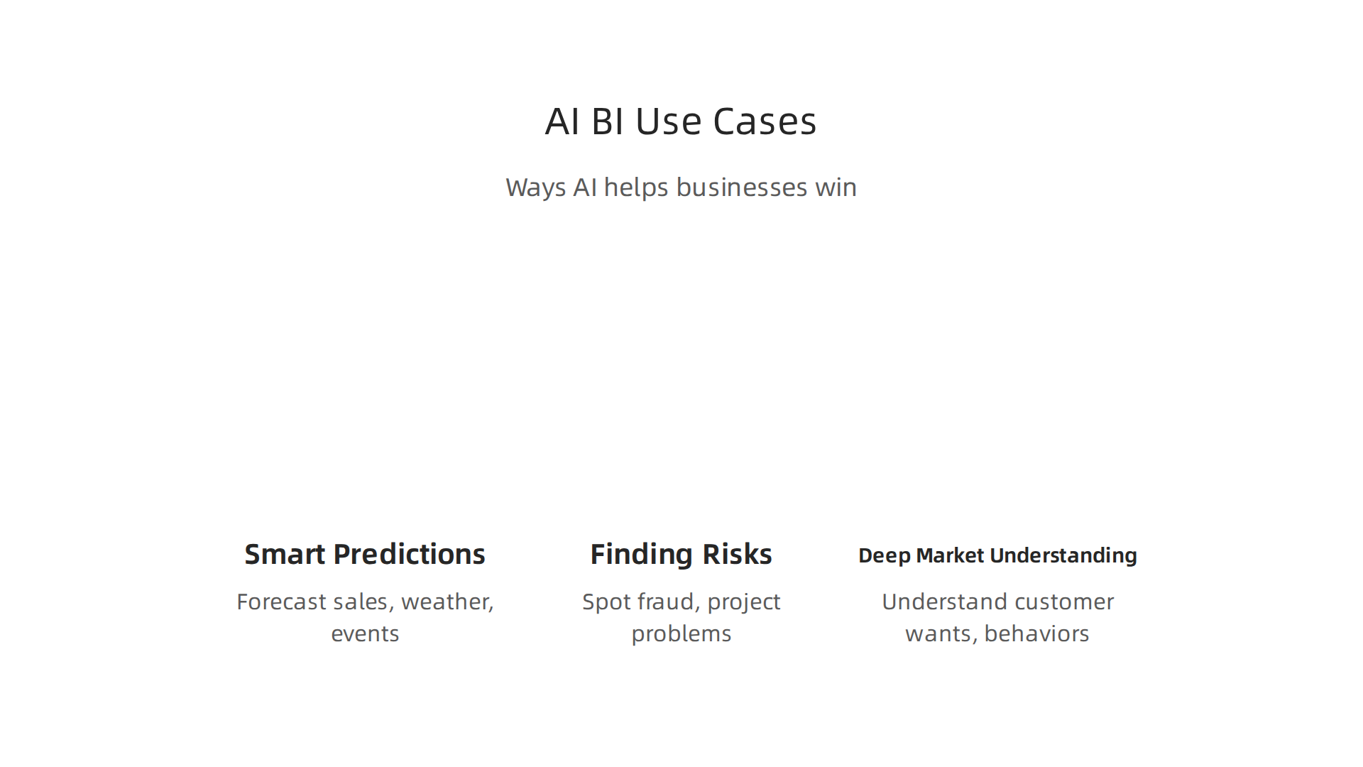 Practical applications of AI that provide a competitive edge in business intelligence.
