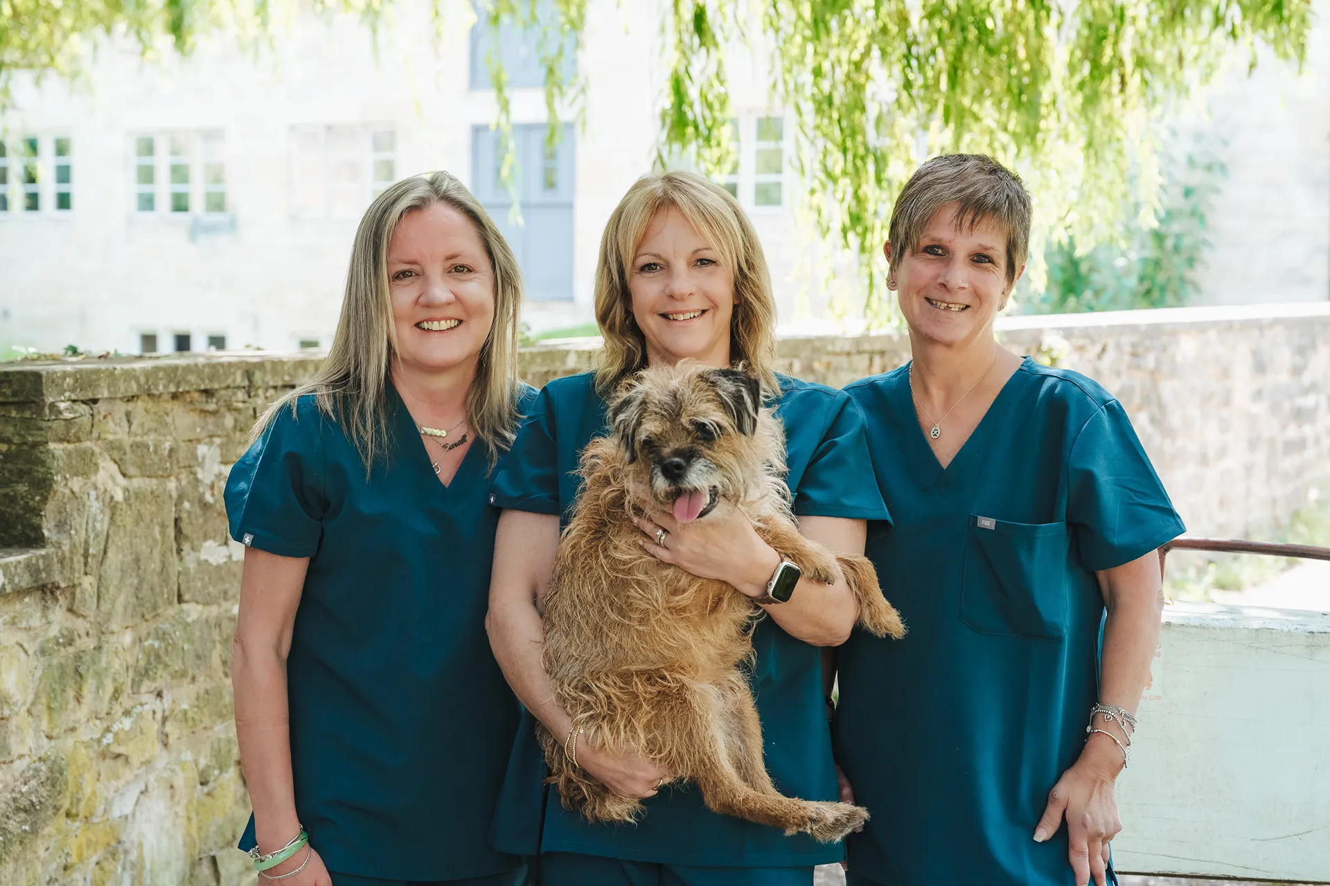 A smiling member of the Bowbridge Vets team