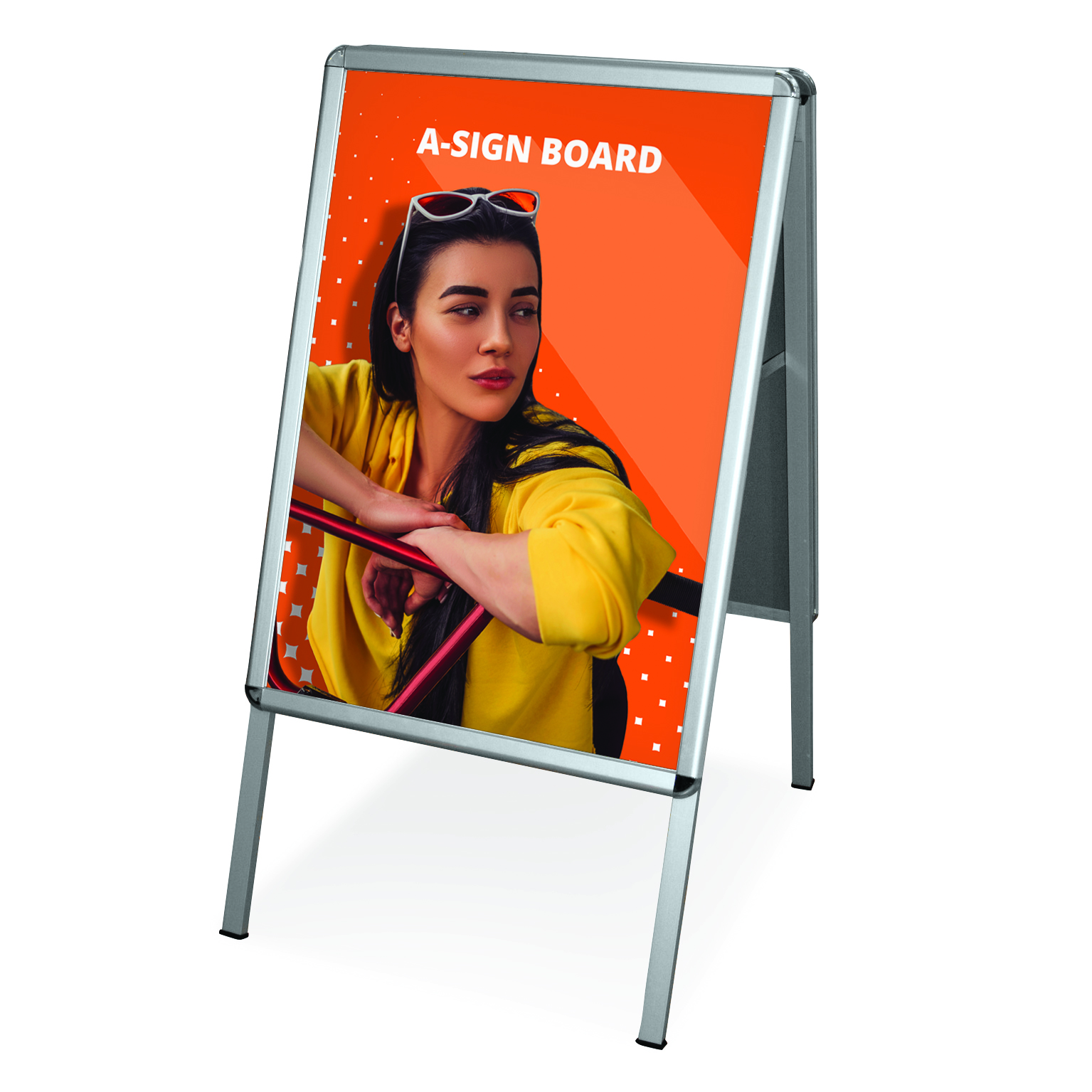 Freestanding sign board used for retail wayfinding signage