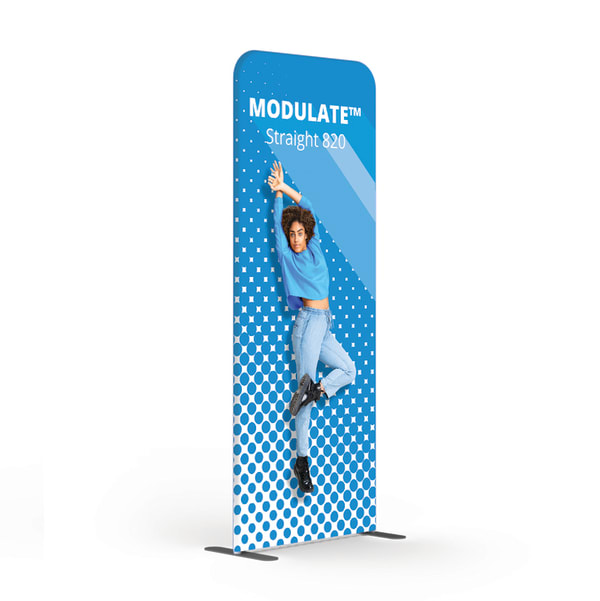 Modulate modular display stand used to build a pop-up shop wall