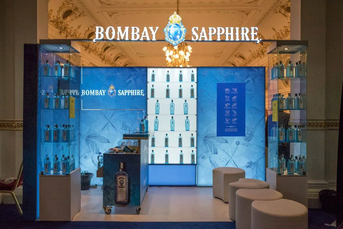 Premium spirits bar with backlit wall and display cabinets built with T3