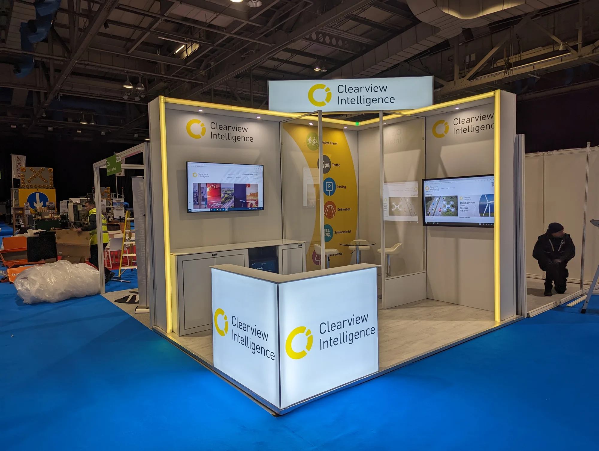 Clearview Intelligence @ Road Expo Scotland 23 - exhibition stand by Redblu