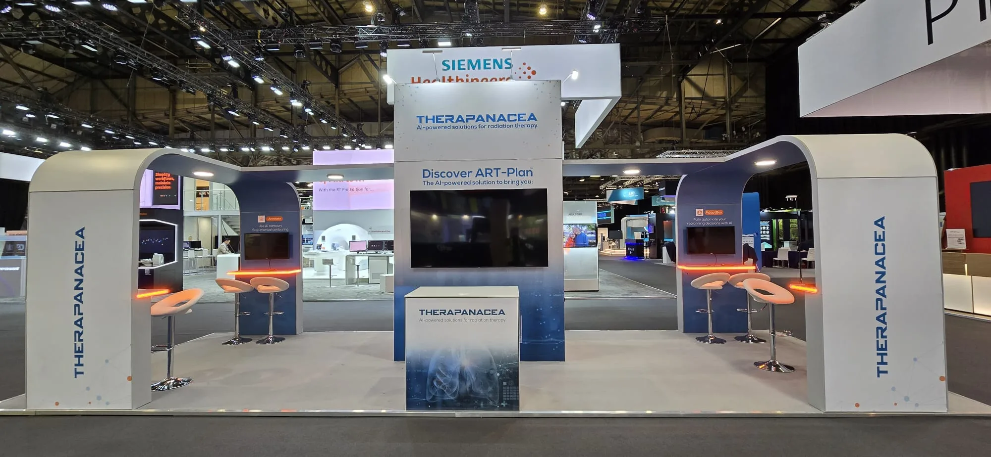 TheraPanacea @ ESTRO 24 - exhibition stand by Redblu