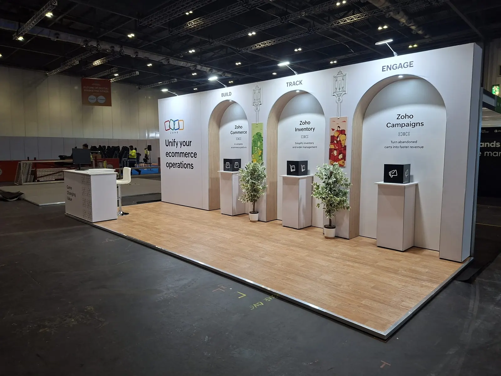Zoho @ TFM 25 - exhibition stand by Redblu