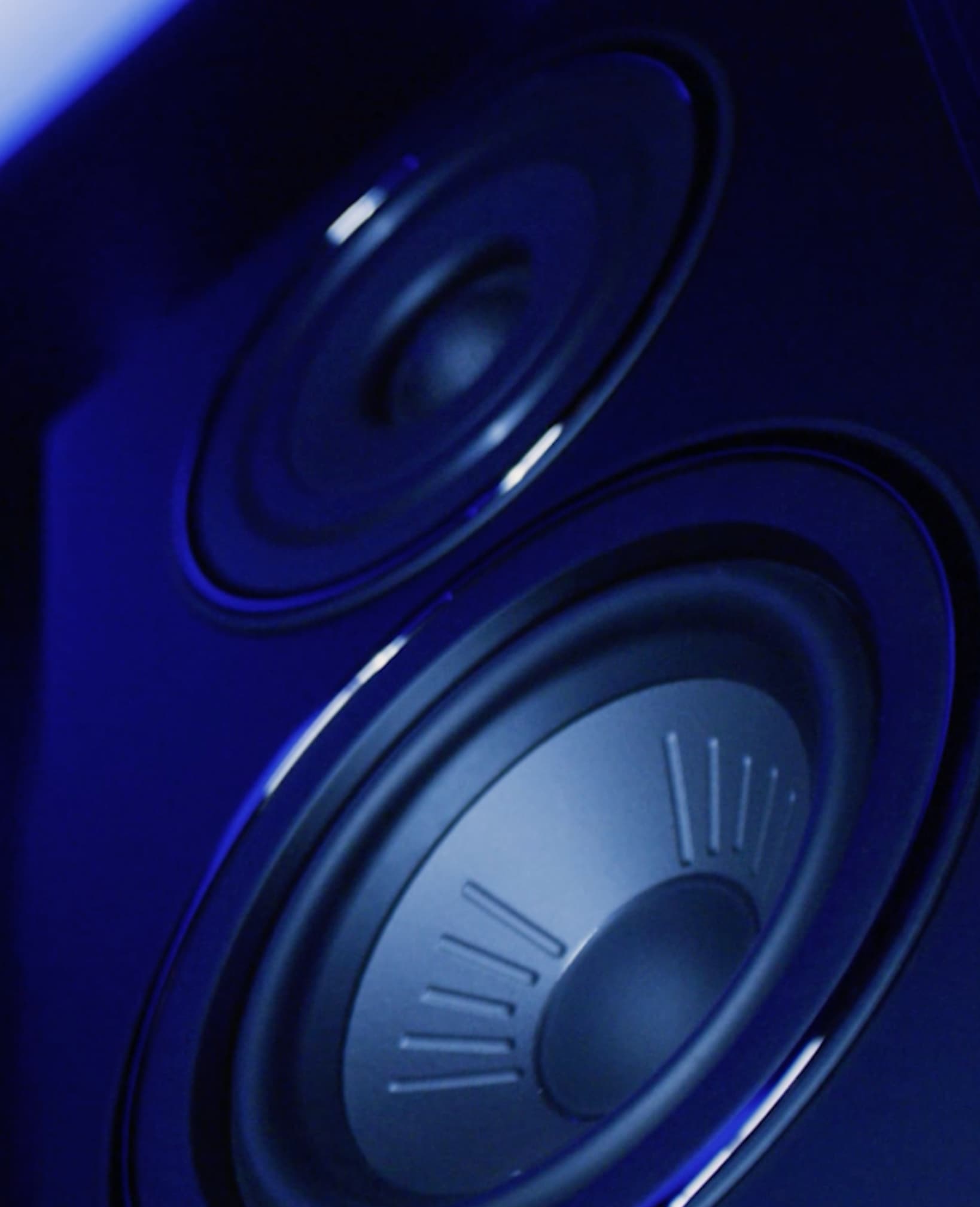 a close up of a speaker