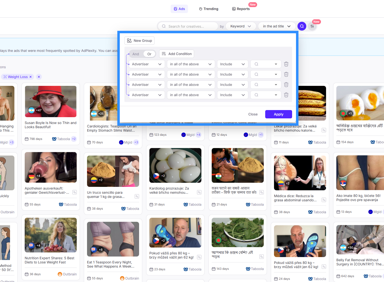 Advertiser Search