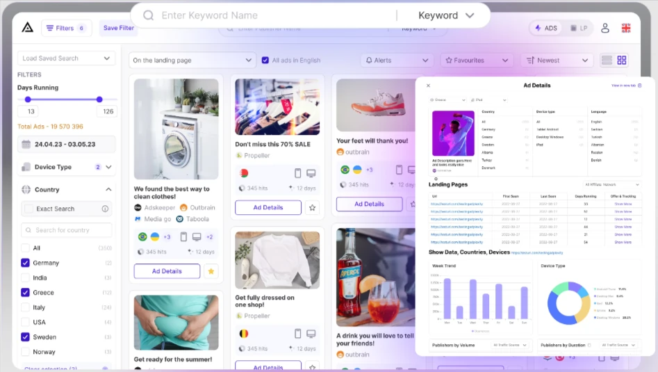 Adplexity's Professional Interface