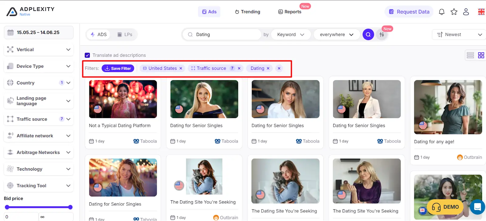 Define Your Research Parameters to Find Winning Landing Pages - Adplexity